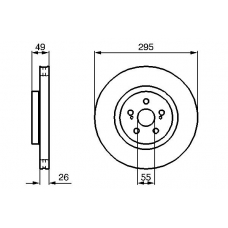 0 204 173 009 BOSCH Тормозной диск