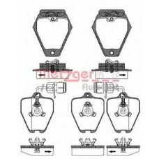 0508.02 METZGER Комплект тормозных колодок, дисковый тормоз