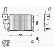 350213113000 MAGNETI MARELLI Радиатор, охлаждение двигателя