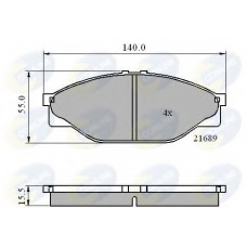 CBP0440 COMLINE Комплект тормозных колодок, дисковый тормоз