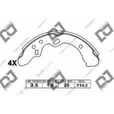 BS1273 DJ PARTS Комплект тормозных колодок