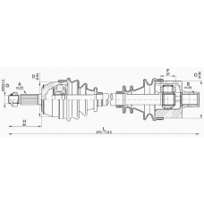 DRS6269.00 OPEN PARTS Приводной вал