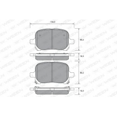 151-2677 WEEN Комплект тормозных колодок, дисковый тормоз
