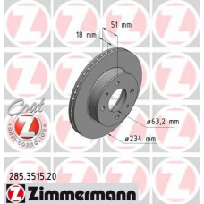 285.3515.20 ZIMMERMANN Тормозной диск