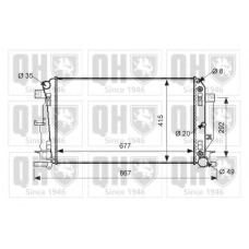 QER1764 QUINTON HAZELL Радиатор, охлаждение двигателя