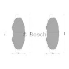 0 986 AB1 405 BOSCH Комплект тормозных колодок, дисковый тормоз