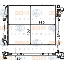 8MK 376 759-001 HELLA Радиатор, охлаждение двигателя