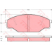 GDB351 TRW Комплект тормозных колодок, дисковый тормоз