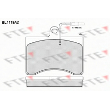 BL1119A2 FTE Комплект тормозных колодок, дисковый тормоз