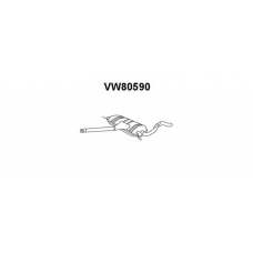 VW80590 VENEPORTE Средний глушитель выхлопных газов