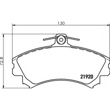 8DB 355 016-681 HELLA Комплект тормозных колодок, дисковый тормоз