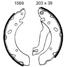 01569 BSF Комплект тормозных колодок