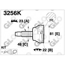 3256K GLO Шарнирный комплект, приводной вал