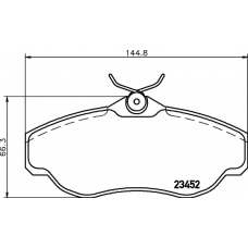 8DB 355 009-531 HELLA PAGID Комплект тормозных колодок, дисковый тормоз