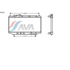 MZ2098 AVA Радиатор, охлаждение двигателя