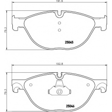 8DB 355 015-251 HELLA PAGID Комплект тормозных колодок, дисковый тормоз