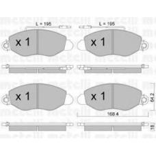 22-0536-1 METELLI Комплект тормозных колодок, дисковый тормоз