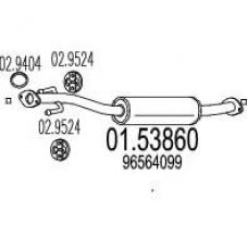 01.53860 MTS Средний глушитель выхлопных газов
