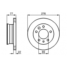 0 986 479 075 BOSCH Тормозной диск