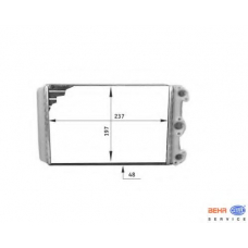 8FH 351 311-511 HELLA Теплообменник, отопление салона