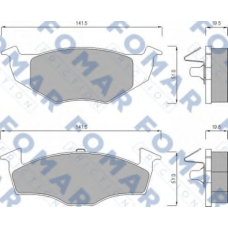 FO 643281 FOMAR ROULUNDS Комплект тормозных колодок, дисковый тормоз