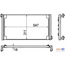 8FC 351 304-301 HELLA Конденсатор, кондиционер