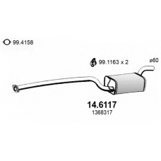 14.6117 ASSO Средний глушитель выхлопных газов