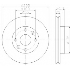 8DD 355 111-441 HELLA Тормозной диск
