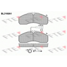 BL2168A1 FTE Комплект тормозных колодок, дисковый тормоз