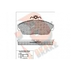 RB1232-701 R BRAKE Комплект тормозных колодок, дисковый тормоз