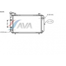 DN2085 AVA Радиатор, охлаждение двигателя