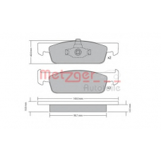 1170621 METZGER Комплект тормозных колодок, дисковый тормоз