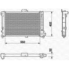 350213634000 MAGNETI MARELLI Радиатор, охлаждение двигателя