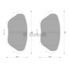 0 986 AB2 383 BOSCH Комплект тормозных колодок, дисковый тормоз