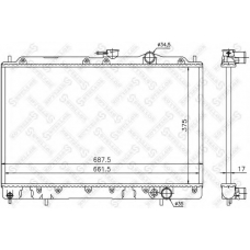10-25370-SX STELLOX Радиатор, охлаждение двигателя
