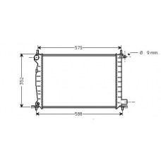 FD2225 AVA Радиатор, охлаждение двигателя