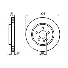 0 986 478 468 BOSCH Тормозной диск