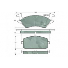 GDB769 TRW Комплект тормозных колодок, дисковый тормоз