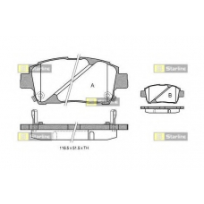 BD S321 STARLINE Комплект тормозных колодок, дисковый тормоз