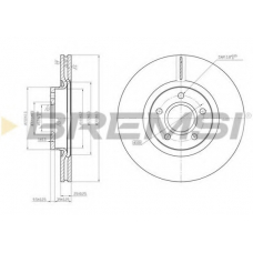 DBB225V BREMSI Тормозной диск