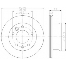 8DD 355 111-001 HELLA Тормозной диск