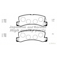 T114-25 ASHUKI Комплект тормозных колодок, дисковый тормоз