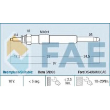 74194 FAE Свеча накаливания