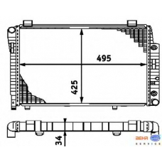 8MK 376 714-631 HELLA Радиатор, охлаждение двигателя