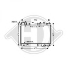 8520804 DIEDERICHS Радиатор, охлаждение двигателя