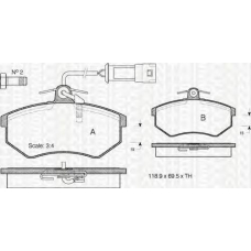 8110 29120 TRIDON Brake pads - front