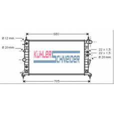 0613201 KUHLER SCHNEIDER Радиатор, охлаждение двигател