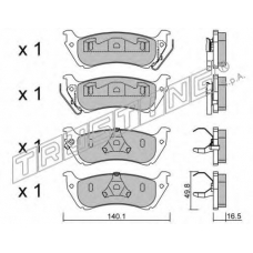 586.0 TRUSTING Комплект тормозных колодок, дисковый тормоз