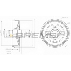 DR5396 BREMSI Тормозной барабан