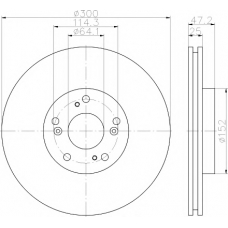 MDC2302 MINTEX Тормозной диск